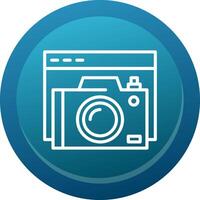 Camera Website Line Button vector
