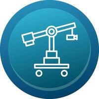 Camera Crane Line Button vector