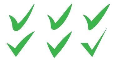 four green check marks on a white background vector