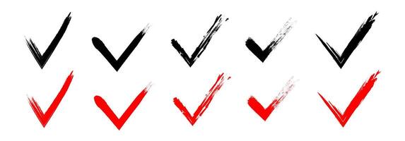a set of four different brush strokes on a white background vector