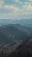scenic mountain range seen from an airplane window video
