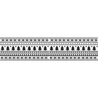 Festive Christmas border frame with reindeer in Scandinavian style vector