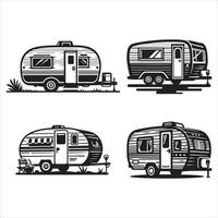 Living the Dream in a Camper vector