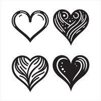 Cascading Heart Patterns vector