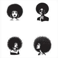 The Freedom of an Afro vector