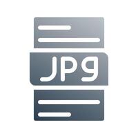 Jpg gradient document icon. can be used for website, ui and mobile app. vector