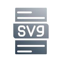 Svg file type format document icon, can be used for website, ui and mobile app. vector