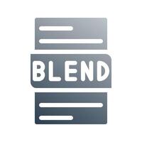 Blend file type modern document format gradient icon, can be used for website, ui and mobile app. vector