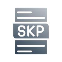 Skp document file type gradient icon. can be used for website, ui and mobile app. vector