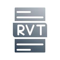 Rvt tech style gradient document icon. can be used for website, ui and mobile app. vector