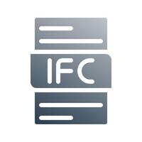 Ifc file document gradient fill icon. can be used for website, ui and mobile app. vector