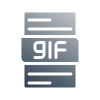 Gif document gradient fill icon. can be used for website, ui and mobile app. vector