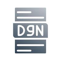 Dgn file format gradient icon for file type document. can be used for website, ui and mobile app. vector