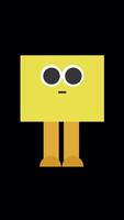 Cube Head Character Looking Around Vertical Alpha Channel video