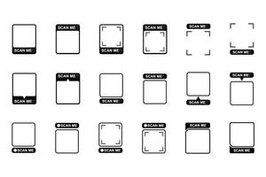 QR codes for smartphone. QR code with inscription scan me with smartphone. Scan me icon. Scan qr code icon for payment vector