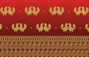 twin birds pattern with the border vector