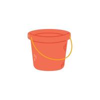 Cleaning bucket icon in flat color style. vector