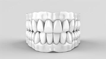 A 3d model of a tooth with teeth on it photo