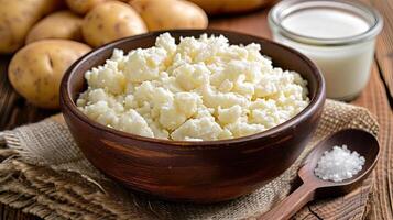 Potato and cottage cheese photo
