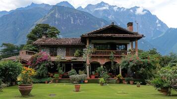 A large house with a balcony photo