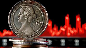Canadian dollar falls to lowest level in more than a year photo