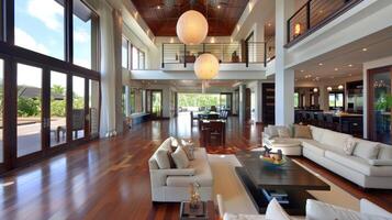 A large living room with lots of furniture photo