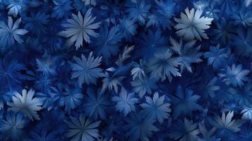 A blue background with many flowers photo