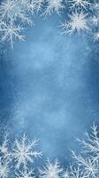 Snowflakes on a blue background photo