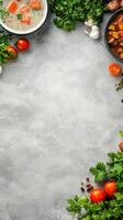 A table with various vegetables and meat on it photo