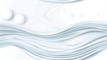 White background with waves and bubbles photo