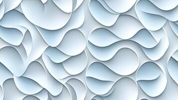 Abstract seamless pattern of white and blue waves photo
