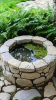A stone water fountain photo