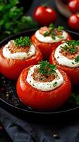 Tomatoes on a plate photo