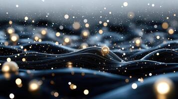 A dark background with lights and water photo