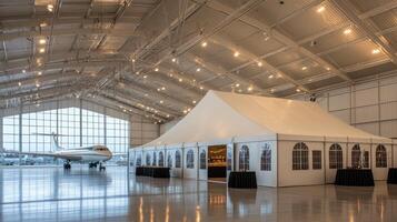 A large white tent photo