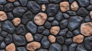 A stone wall with many different colors photo
