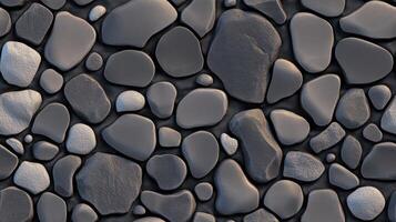 A stone wall with many different shapes and sizes photo