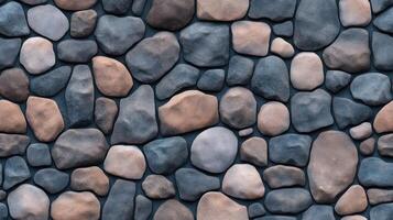 A stone wall with many different colors photo