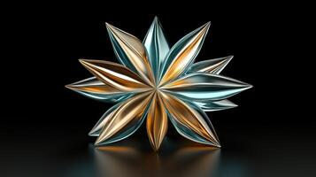 A 3d rendering of a star shaped object photo
