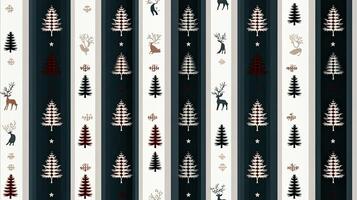 A pattern with trees and deer on it photo