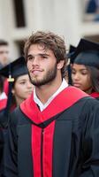 A man in a graduation gown photo