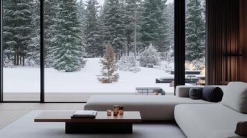 A living room with a couch and a fireplace photo