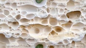 A close up of a wall with holes in it photo
