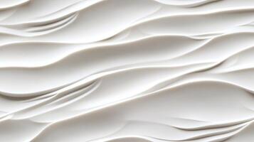 A white wall with waves of white paper photo
