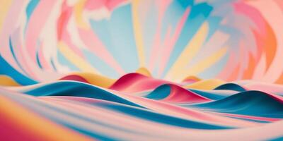 Abstract fluid flowing waves colorful background. photo