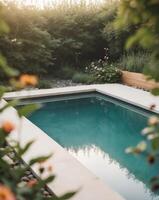Natural Swimming Pool A pool that uses biological filtration ins photo