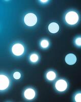 Futuristic abstract blue background with luminous circles for technology themed projects photo