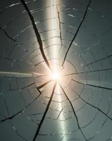 Abstract Background Animation with Cracked Surface and Glowing Light photo