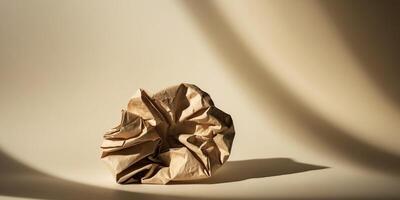 Crumpled Vintage Paper Texture Background photo