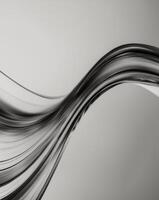 Abstract black and white wave motion background photo